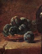 Jean Baptiste Simeon Chardin Details of Still life with plums France oil painting artist